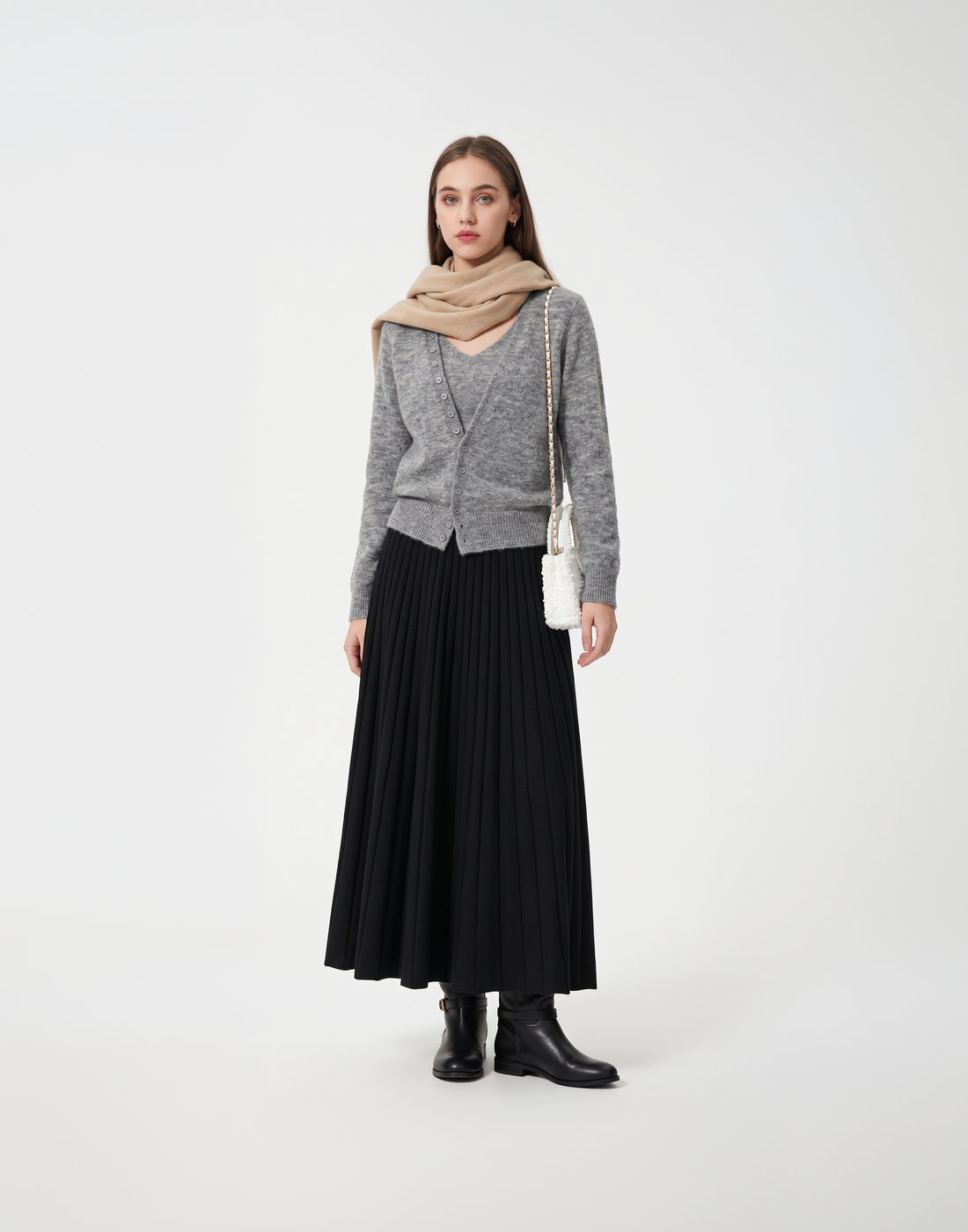 Warm, Soft & Free Size Alba Cardigan & Top - For Cold Climates