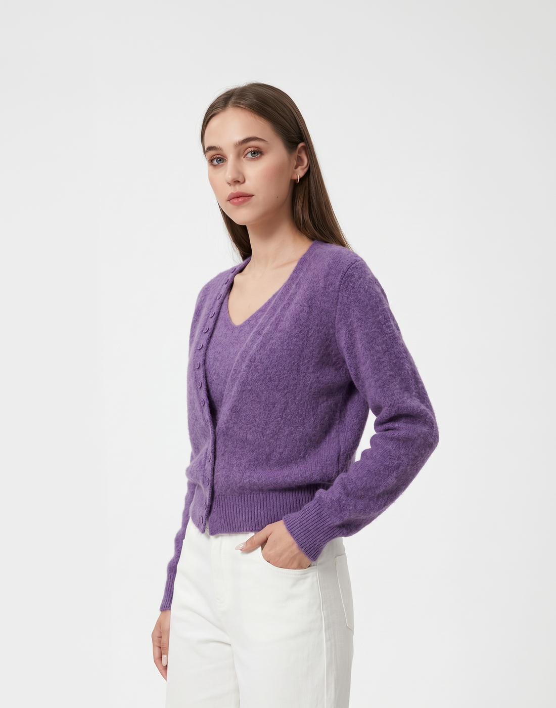Warm, Soft & Free Size Alba Cardigan & Top - For Cold Climates