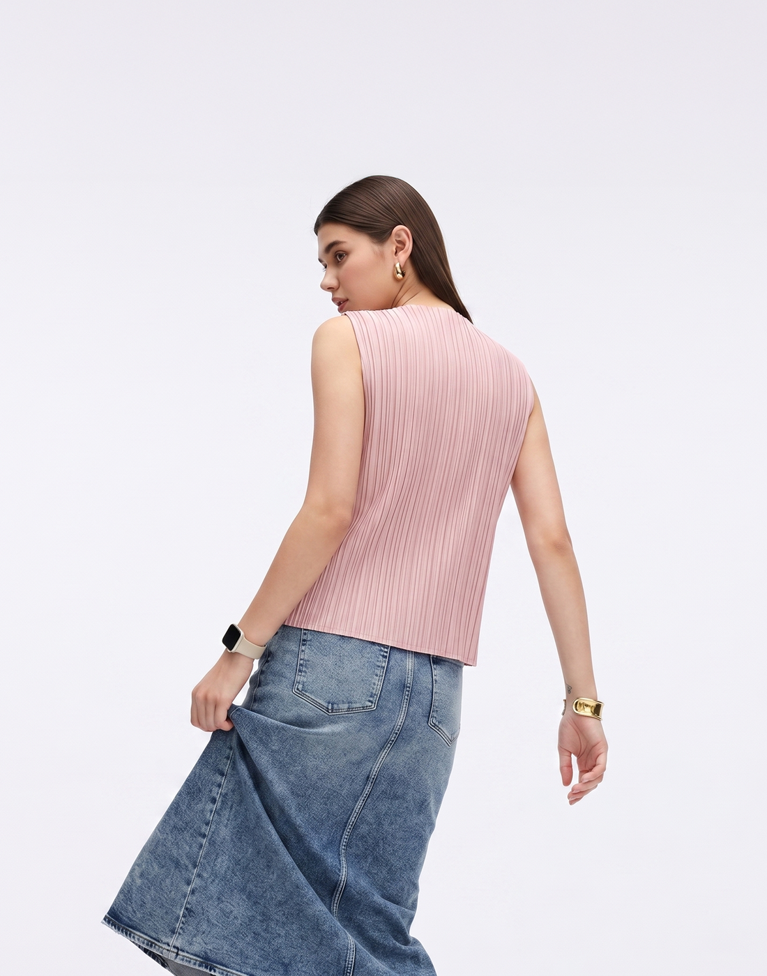 Cooling, Wrinkle-Free & Free Size Pleated Legacy Vest With Pockets