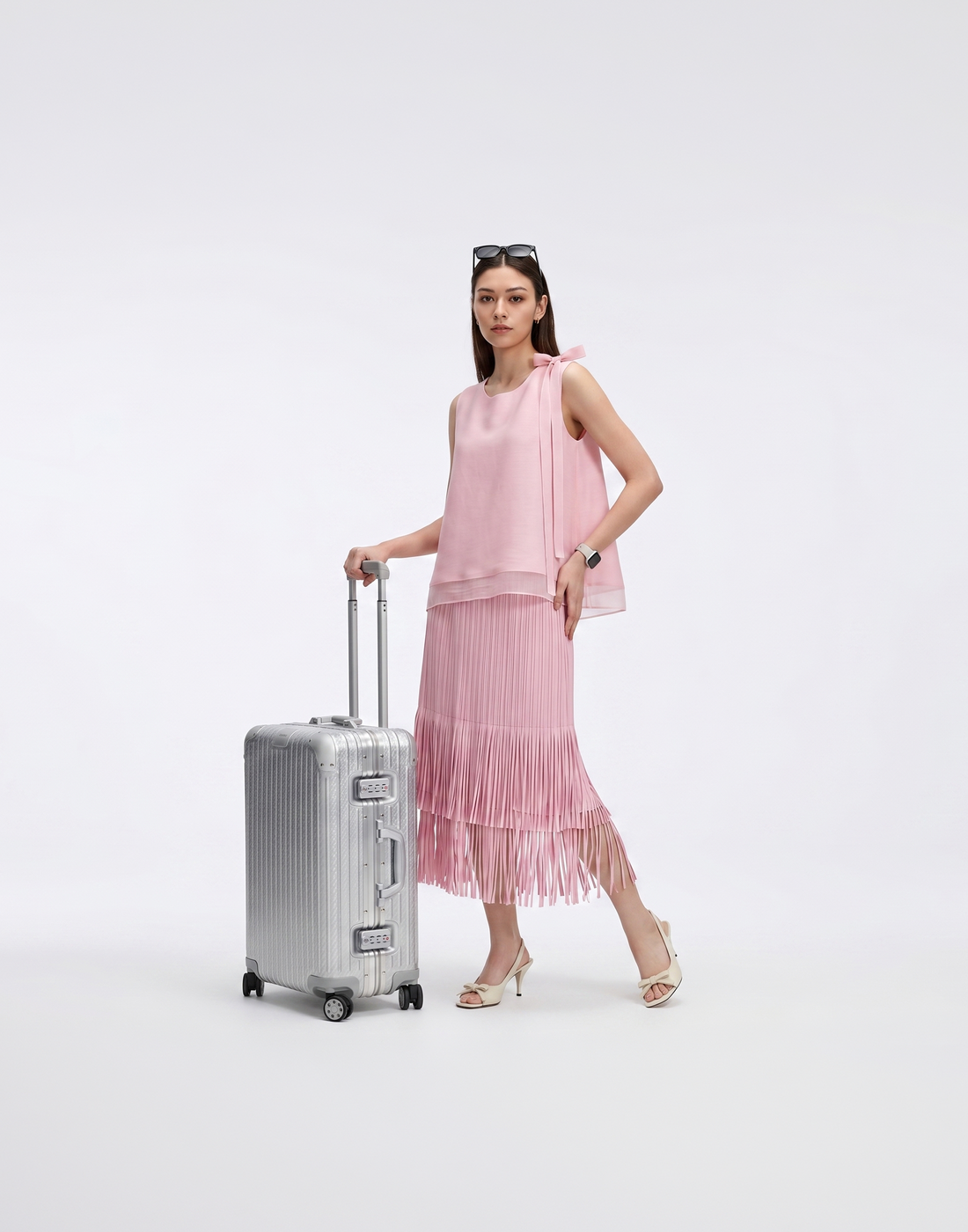 Wrinkle-Free, Cooling & Free Size Pleated Rose Top