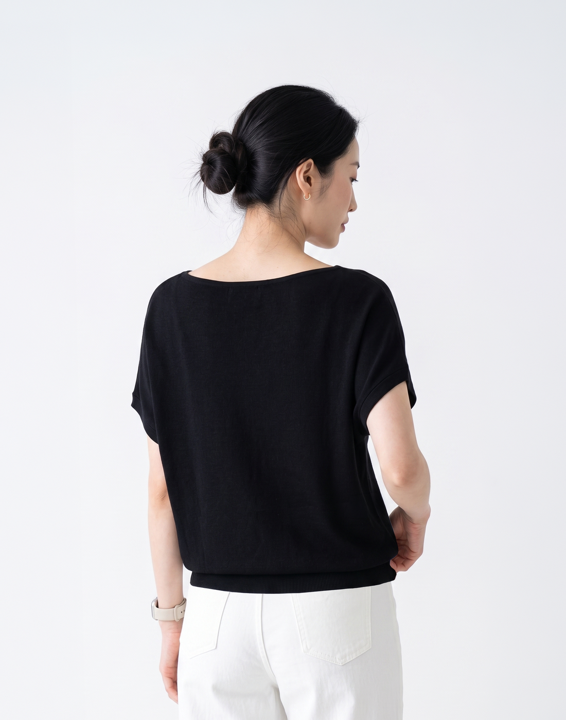 Cooling, Breathable & Crease-Resistant Chilled Boat Necked Top With Batwing Sleeves
