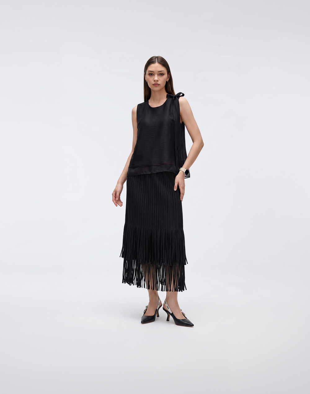 Wrinkle-Free, Cooling & Free Size Pleated Rose Top