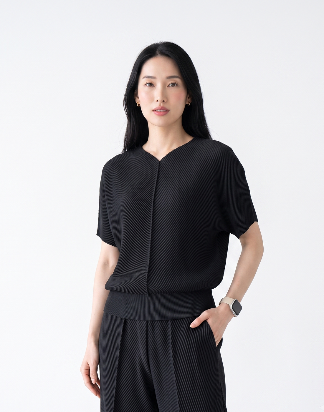Wrinkle-Free, Cooling & Breathable Free Size Takeoff Pleated Set