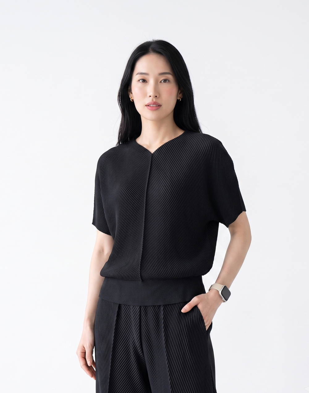 Wrinkle-Free, Cooling & Breathable Free Size Takeoff Pleated Set
