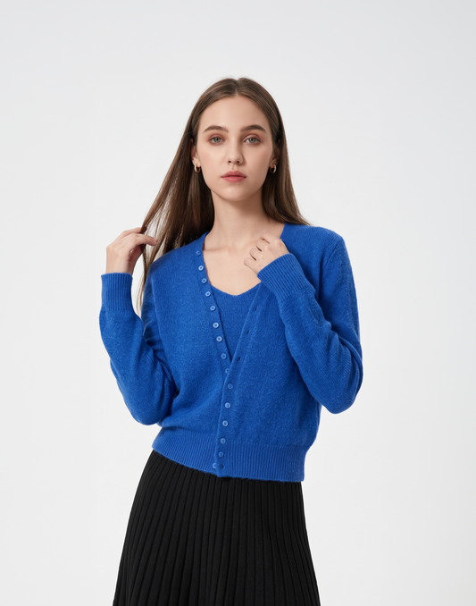 Warm, Soft & Free Size Alba Cardigan & Top - For Cold Climates