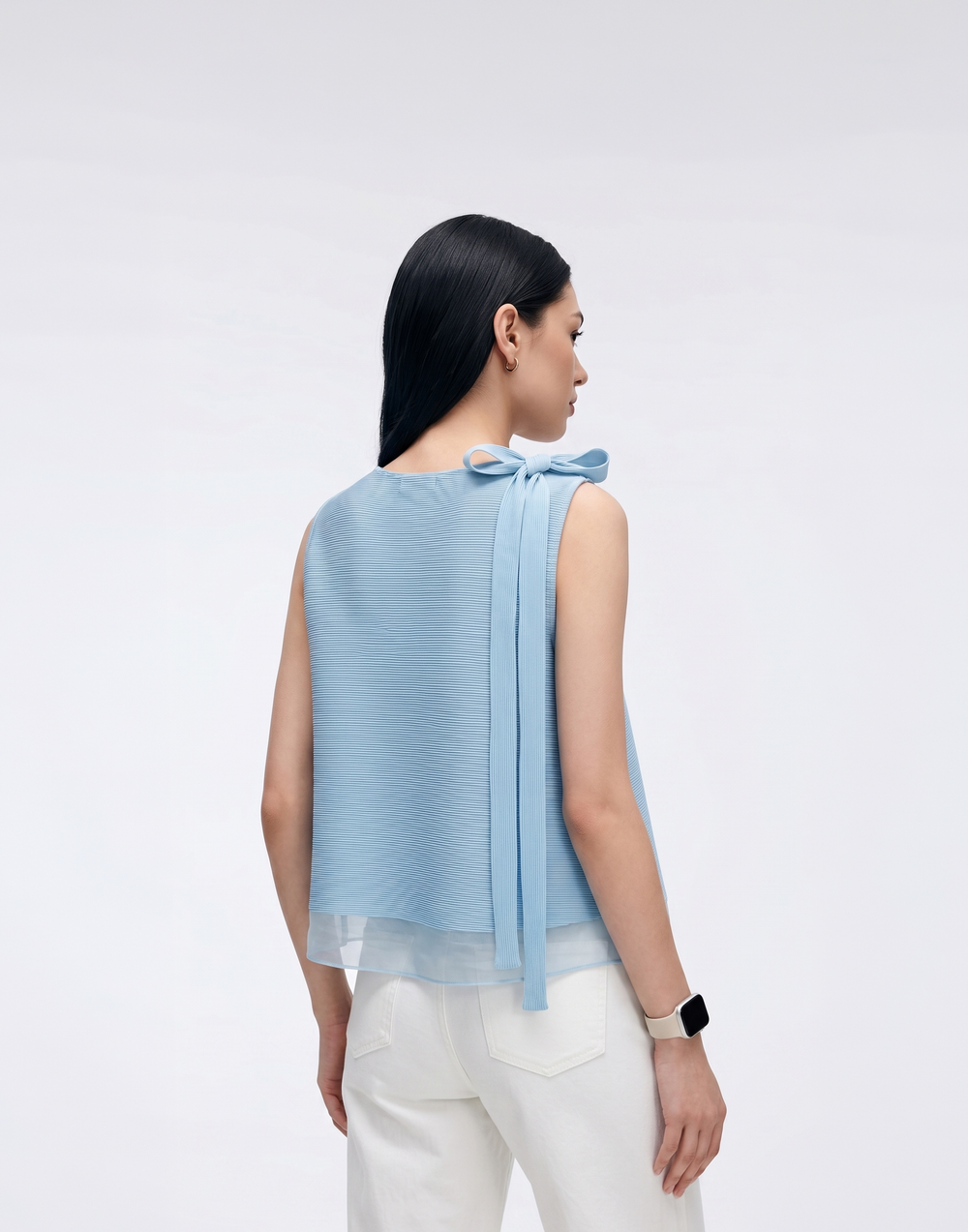 Wrinkle-Free, Cooling & Free Size Pleated Rose Top