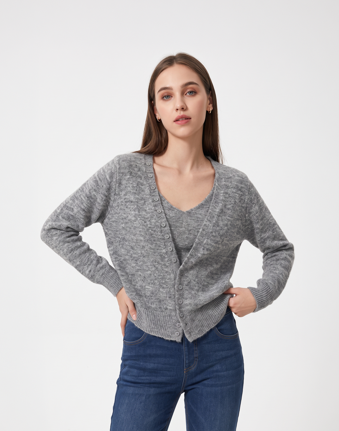 Warm, Soft & Free Size Alba Cardigan & Top - For Cold Climates
