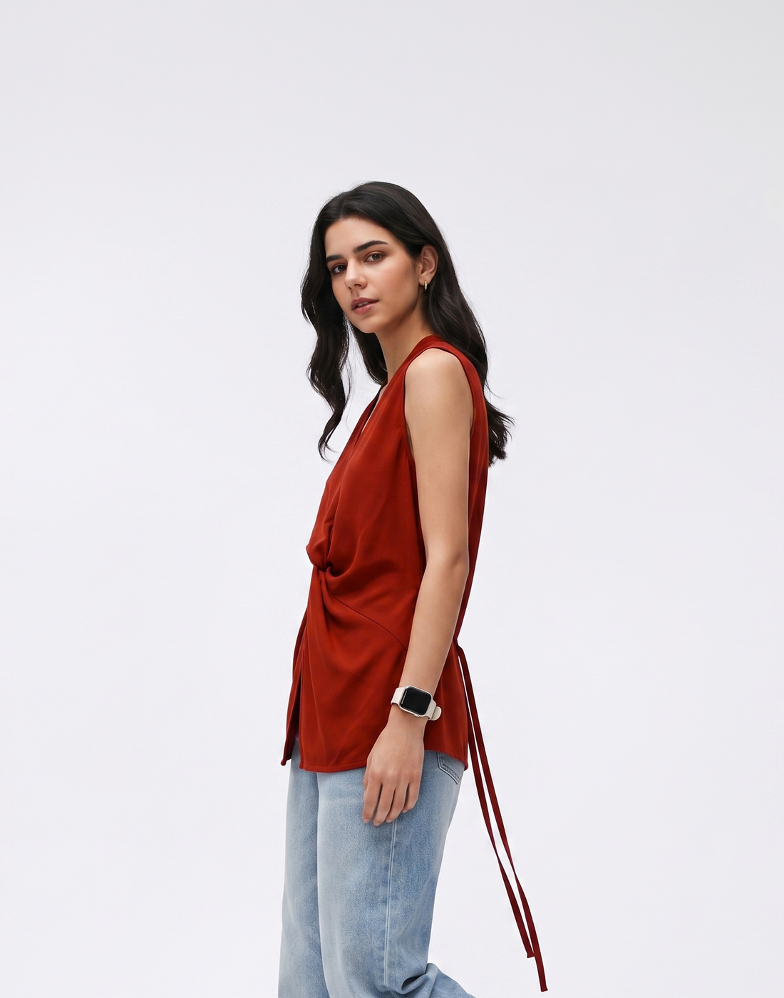 Cooling, Breathable, Wrinkle-Resistent & Tummy Covering Essential Twist Top