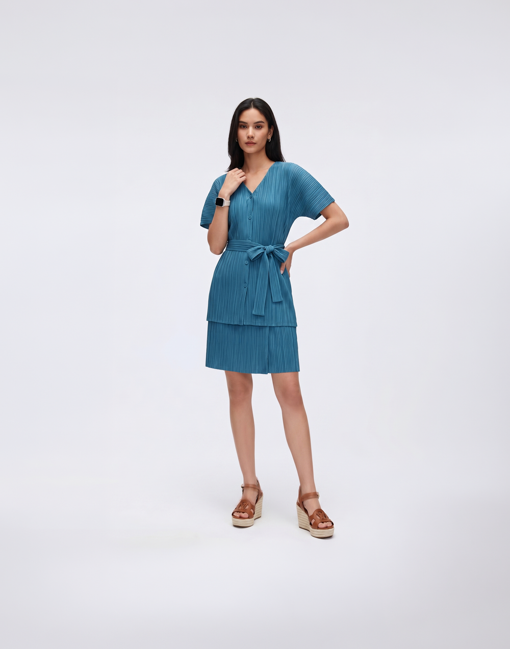 Wrinkle-Free, Cooling & Free Pleated Tunic
