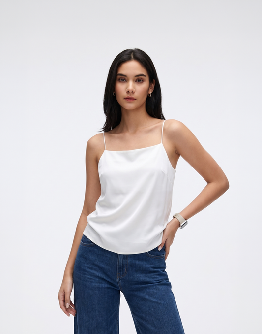 Buy 1, Get 1 Free - Cooling, Breathable & Sweat-Wicking Dew Padded Silk Cami With Adjustable Straps