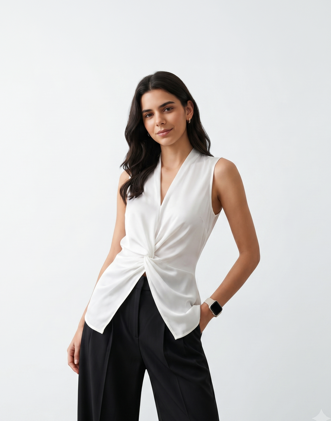 Cooling, Breathable, Wrinkle-Resistent & Tummy Covering Essential Twist Top