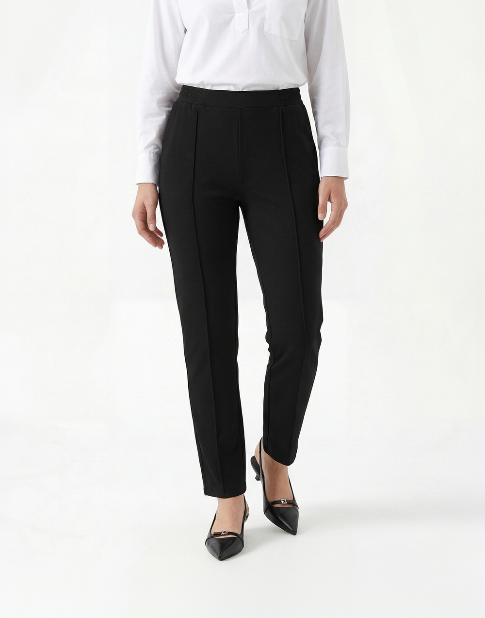 Buttery Soft, Wrinkle-Free With Tummy Control Street Trousers