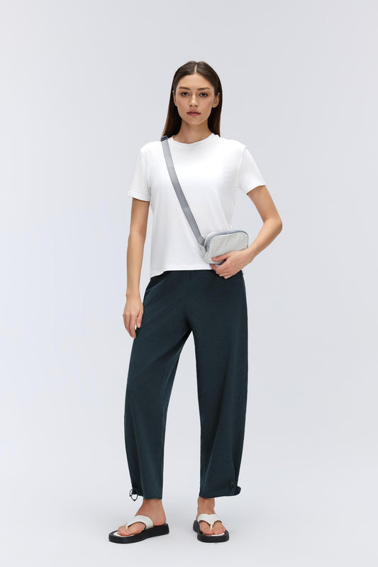 2-in-1 Cooling, Breathable & Wrinkle-Free Ease Trousers With Adjustable Waistband & Pockets