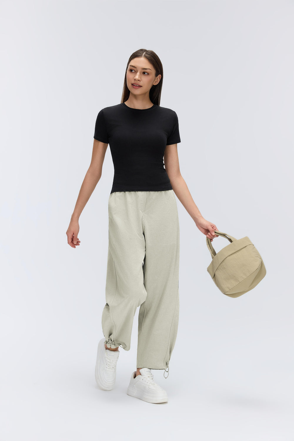 2-in-1 Cooling, Breathable & Wrinkle-Free Ease Trousers With Adjustable Waistband & Pockets