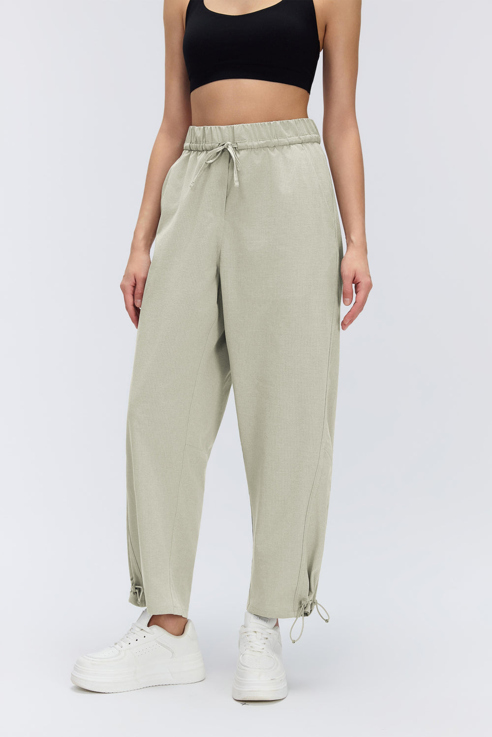 2-in-1 Cooling, Breathable & Wrinkle-Free Ease Trousers With Adjustable Waistband & Pockets