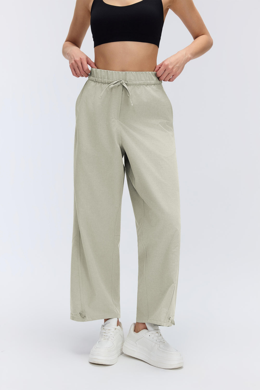 2-in-1 Cooling, Breathable & Wrinkle-Free Ease Trousers With Adjustable Waistband & Pockets