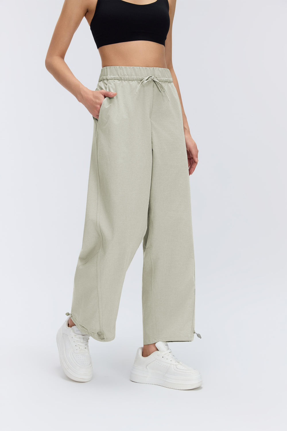 2-in-1 Cooling, Breathable & Wrinkle-Free Ease Trousers With Adjustable Waistband & Pockets