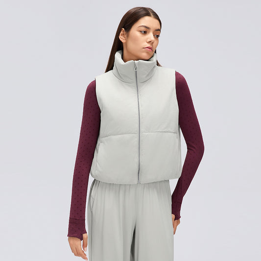 Waterproof, Light & Breathable Warm Plush Vest With Pockets