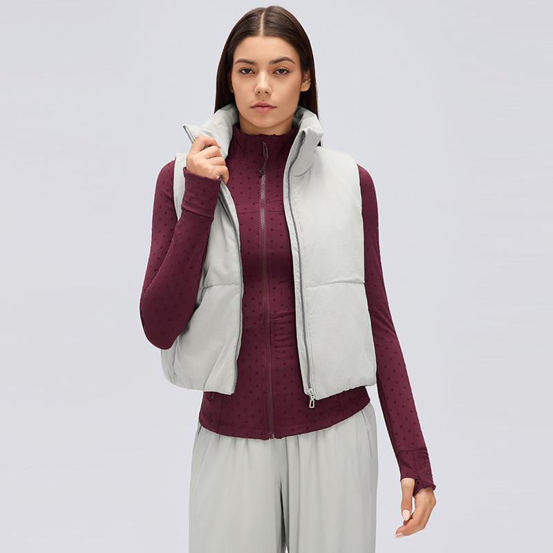 Waterproof, Light & Breathable Warm Plush Vest With Pockets