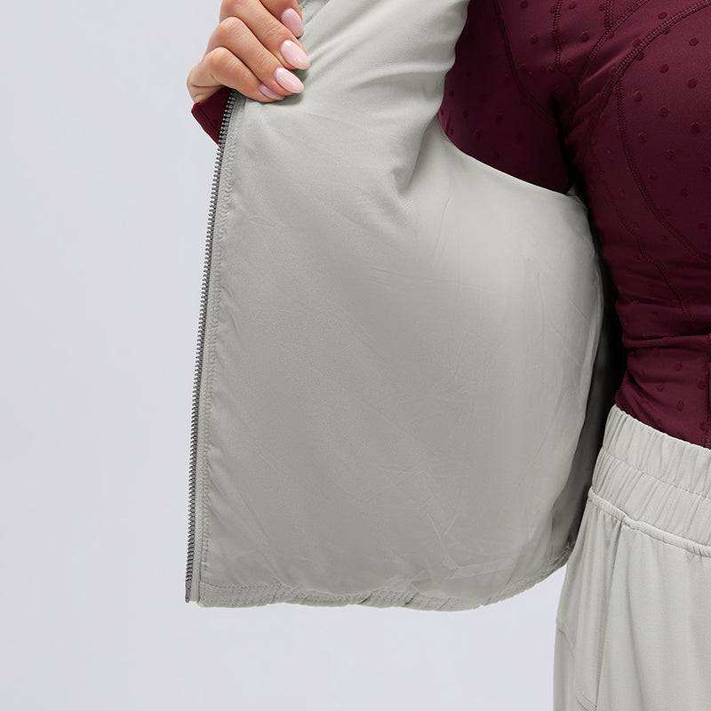 Waterproof, Light & Breathable Warm Plush Vest With Pockets