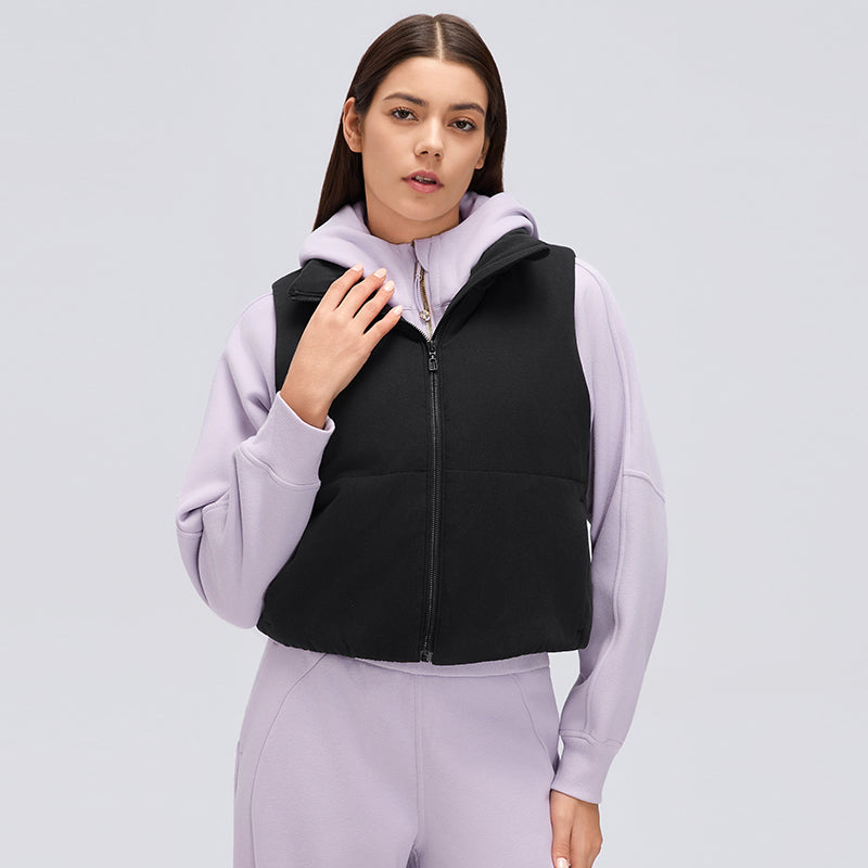 Waterproof, Light & Breathable Warm Plush Vest With Pockets