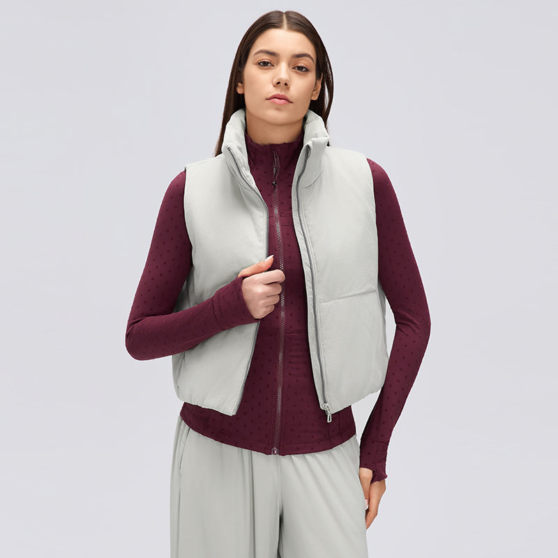 Waterproof, Light & Breathable Warm Plush Vest With Pockets