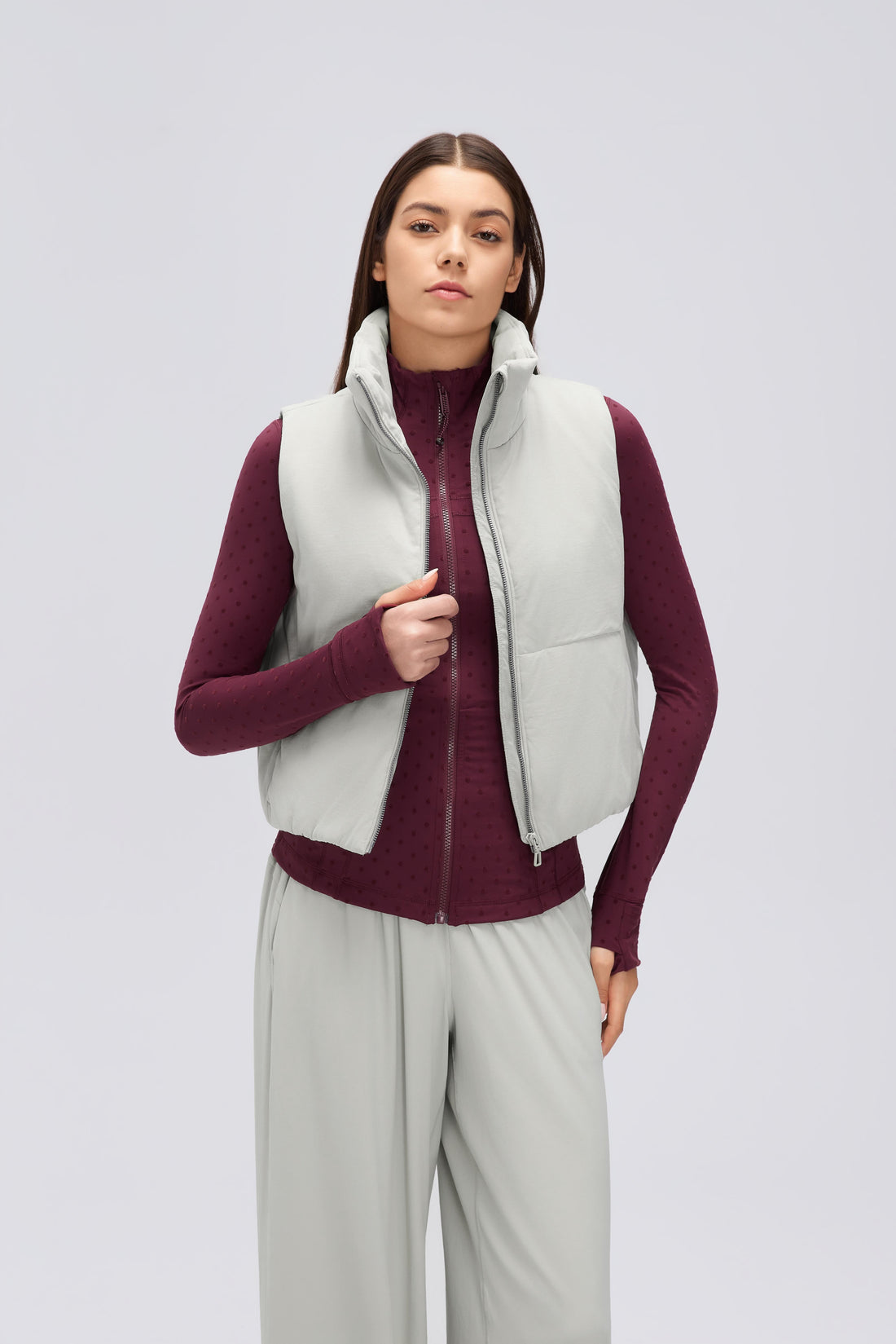 Waterproof, Light & Breathable Warm Plush Vest With Pockets