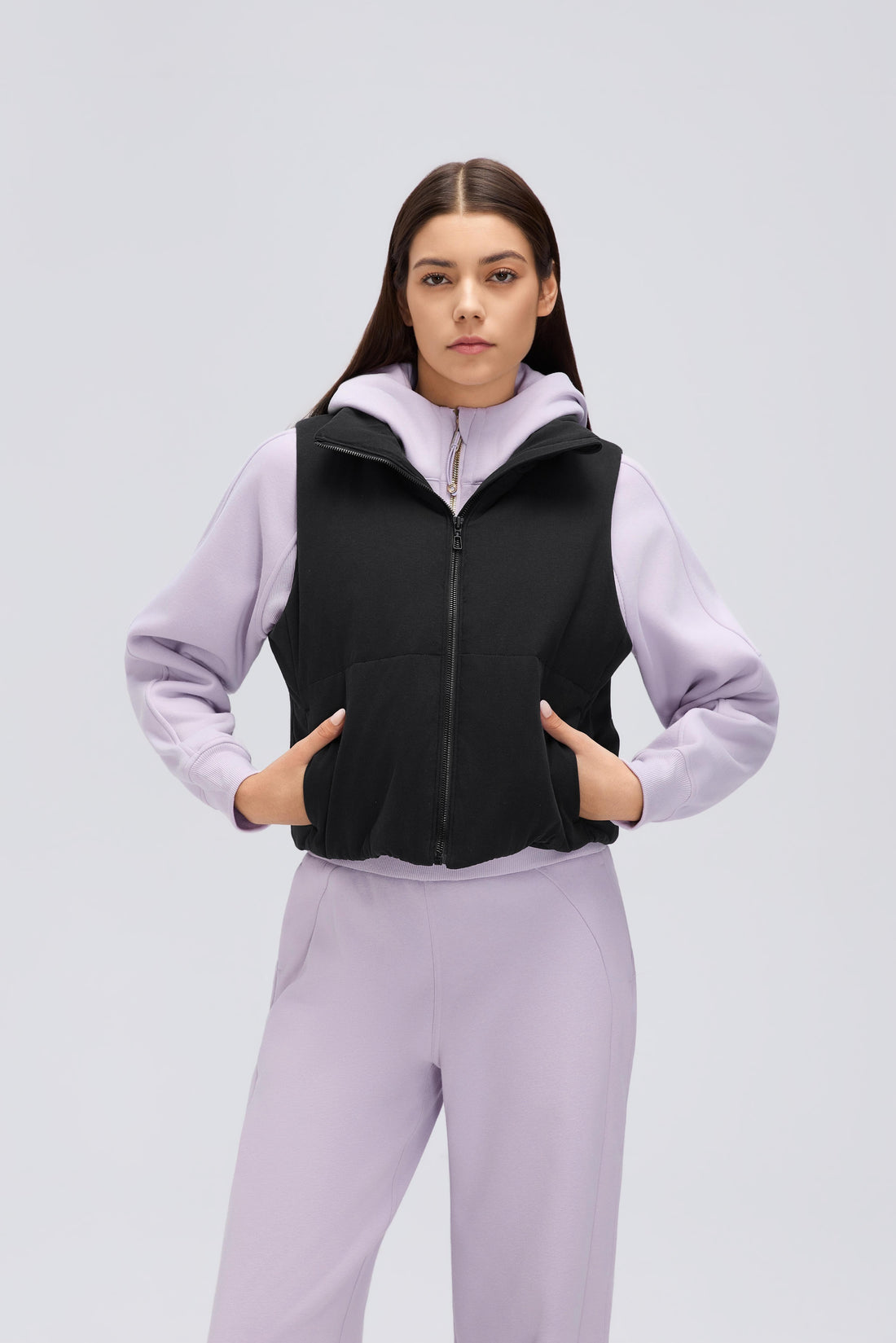 Waterproof, Light & Breathable Warm Plush Vest With Pockets