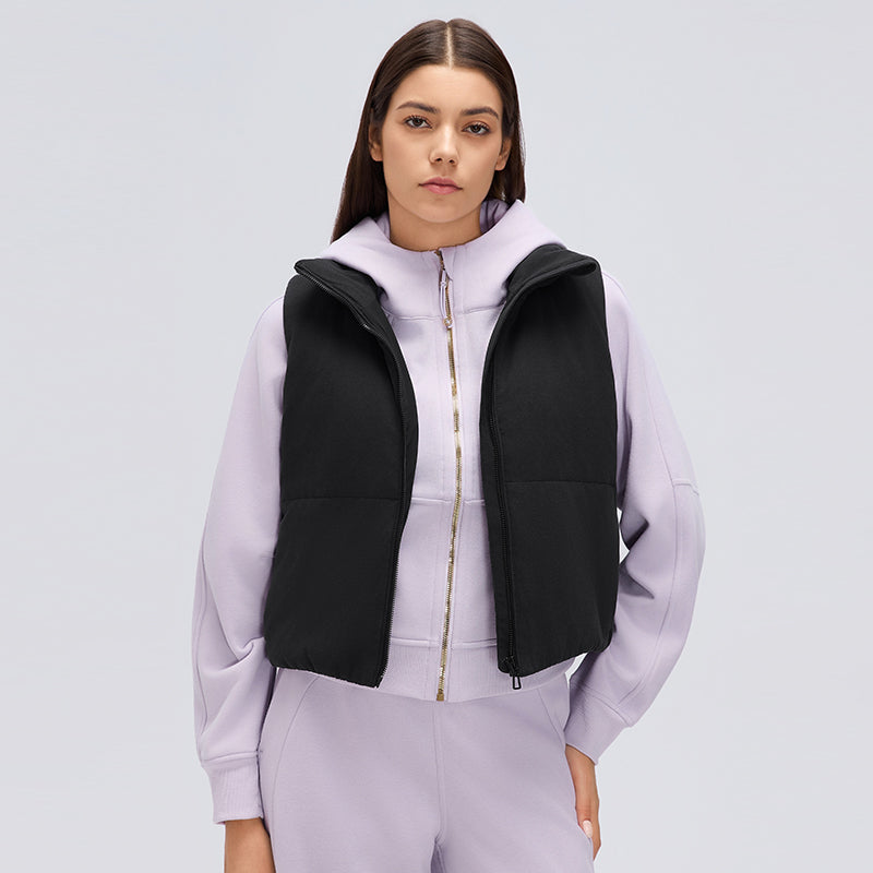 Waterproof, Light & Breathable Warm Plush Vest With Pockets