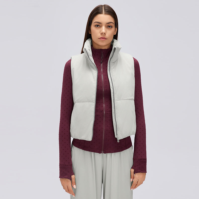 Waterproof, Light & Breathable Warm Plush Vest With Pockets