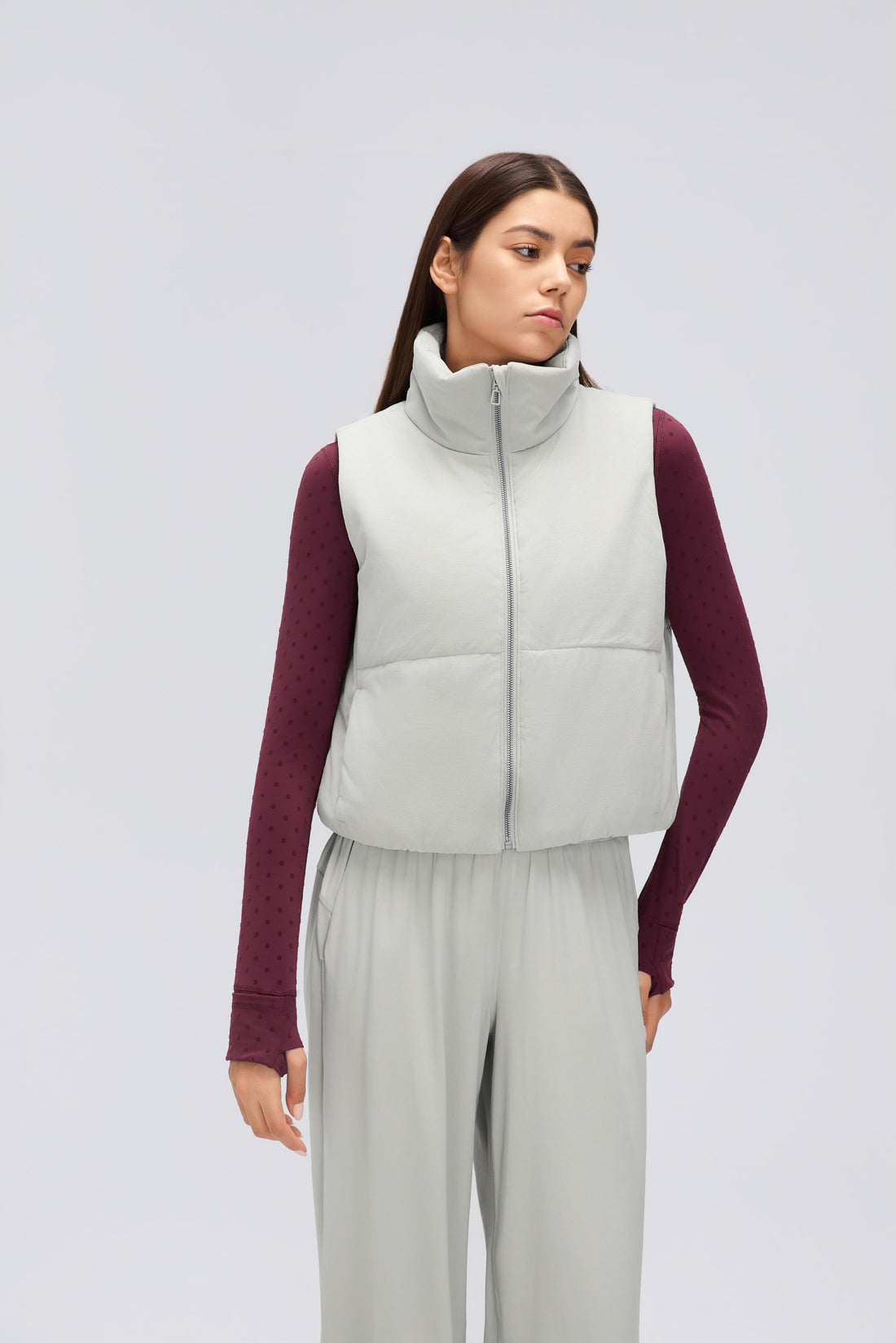 Waterproof, Light & Breathable Warm Plush Vest With Pockets