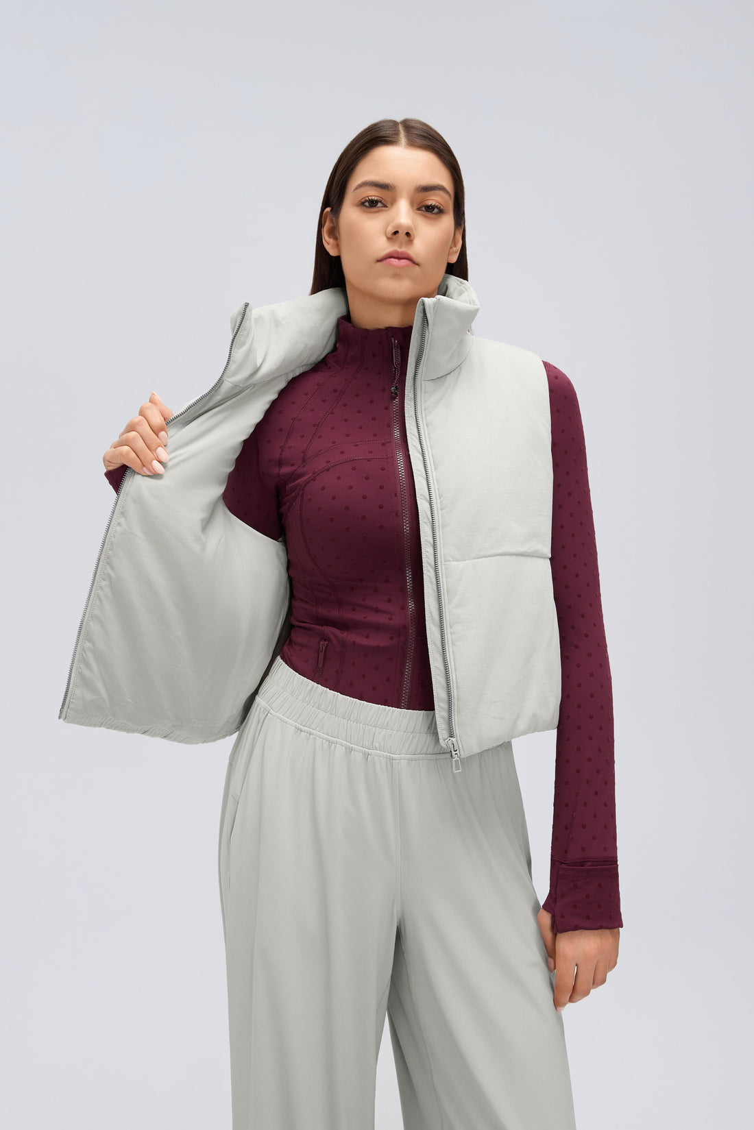 Waterproof, Light & Breathable Warm Plush Vest With Pockets