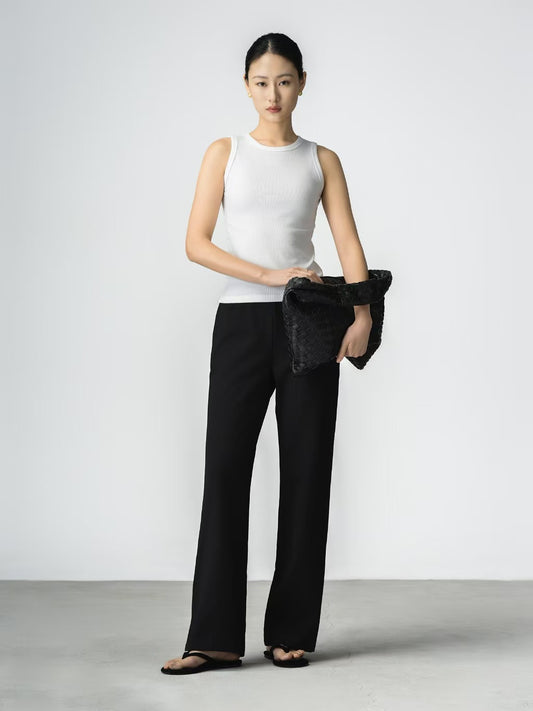 Wrinkle-Free & Stretchy With Elastic Waistband Afterglow Trousers