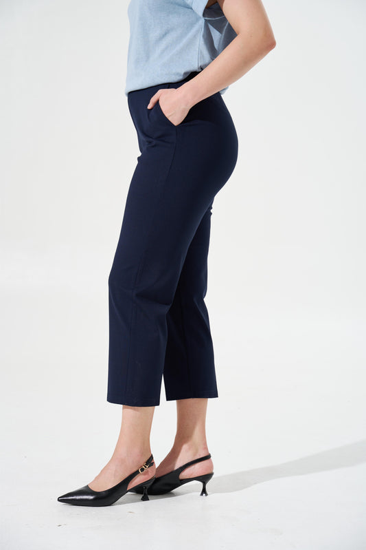 [Petite Collection] Cooling & Breathable, Wrinkle-Free Suit Trouser With Stretchable Waistband & Pockets